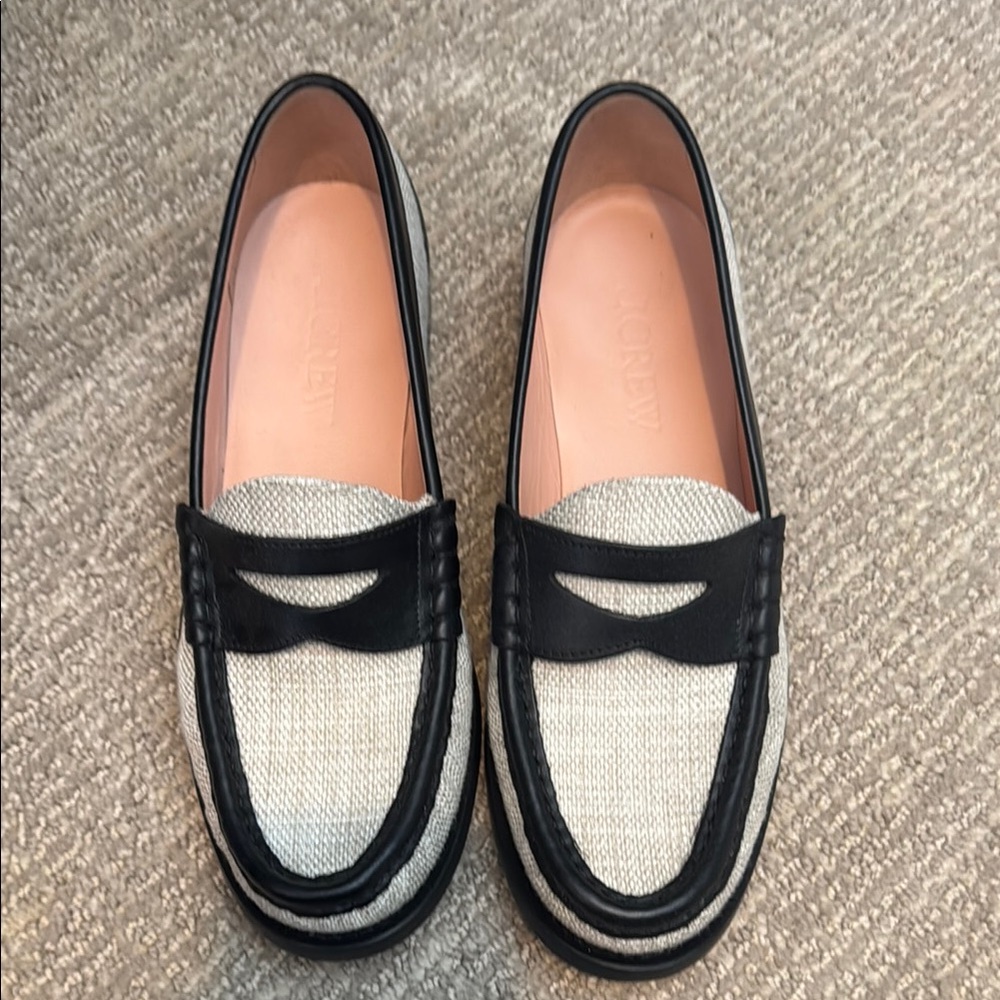 J. Crew Winona Penny Loafers in Spanish Canvas - NEW